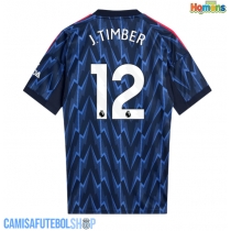 Camisa de time de futebol Arsenal Jurrien Timber #12 Replicas 2º Equipamento 2025-26 Manga Curta